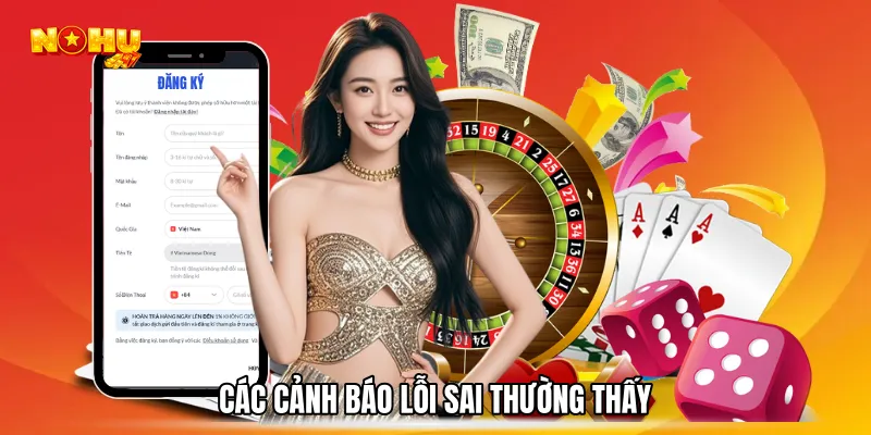 Các cảnh báo lỗi sai thường thấy
